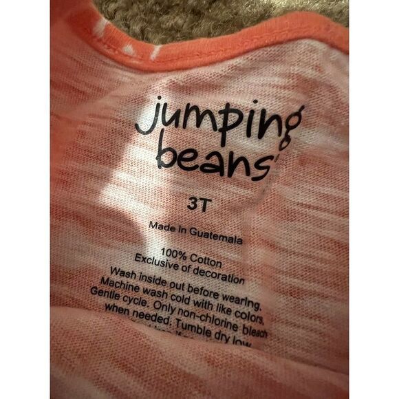 Jumping Beans 3T Girls Shirt Peach Color Ruffled Short sleeve - Picture 3 of 4